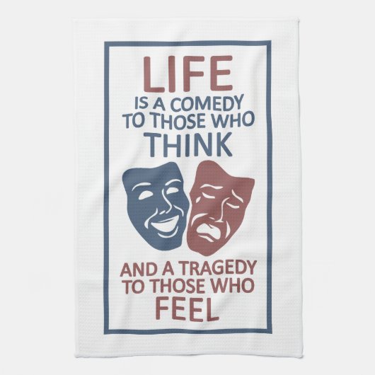 keukenhanddoek LIFE-citaat (Verticaal)