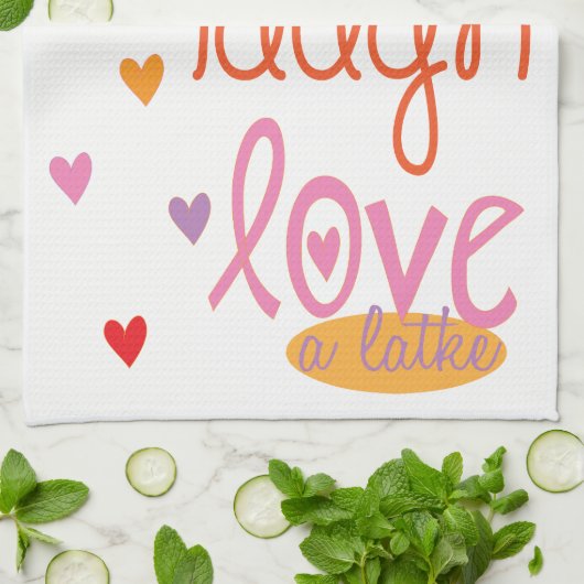 Keukenhanddoek "Live Laugh Love a Latke Towel" (Gevouwen)