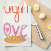 Keukenhanddoek "Live Laugh Love a Latke Towel" (Quarter Fold)