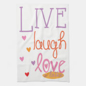 Keukenhanddoek "Live Laugh Love a Latke Towel" (Verticaal)