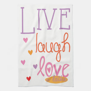 Keukenhanddoek "Live Laugh Love a Latke Towel"