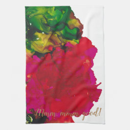 Keukenhanddoek "Magenta bloem"