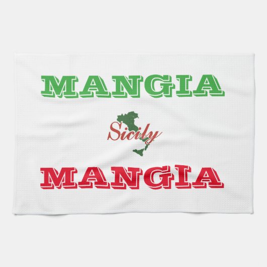 Keukenhanddoek "Mangia" (Horizontaal)