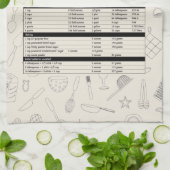 Keukenhanddoek, meetequivalenten theedoek (Gevouwen)