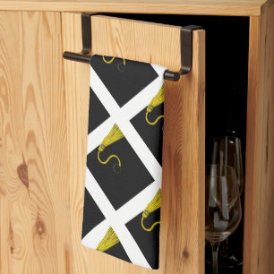 Keukenhanddoek met afstudeerfeest decoratie