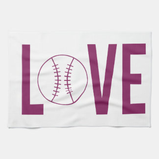 Keukenhanddoek met baseball-liefde