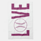 Keukenhanddoek met baseball-liefde (Verticaal)