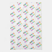 Keukenhanddoek met bedrijfslogo voorbeeld (Verticaal)