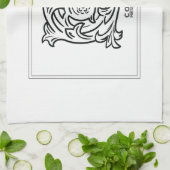 Keukenhanddoek met binnenlogo-ontwerp (Gevouwen)