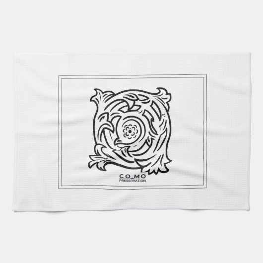 Keukenhanddoek met binnenlogo-ontwerp (Horizontaal)