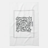 Keukenhanddoek met binnenlogo-ontwerp (Verticaal)