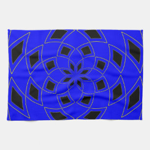 Keukenhanddoek met blauw Abstract Ontwerp