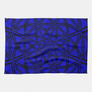 Keukenhanddoek met blauw Abstract Ontwerp