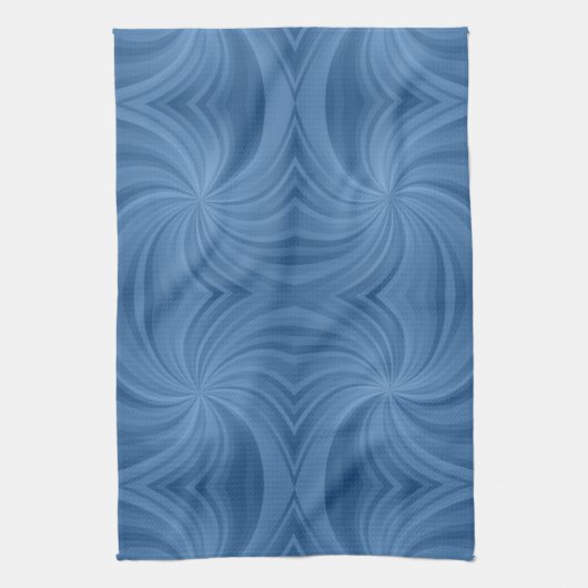 keukenhanddoek met blauwe spiraal (Verticaal)