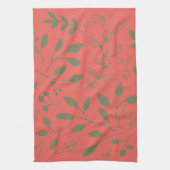Keukenhanddoek met bosbladpatroon (Verticaal)