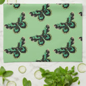 keukenhanddoek met Butterfly in Green (Gevouwen)