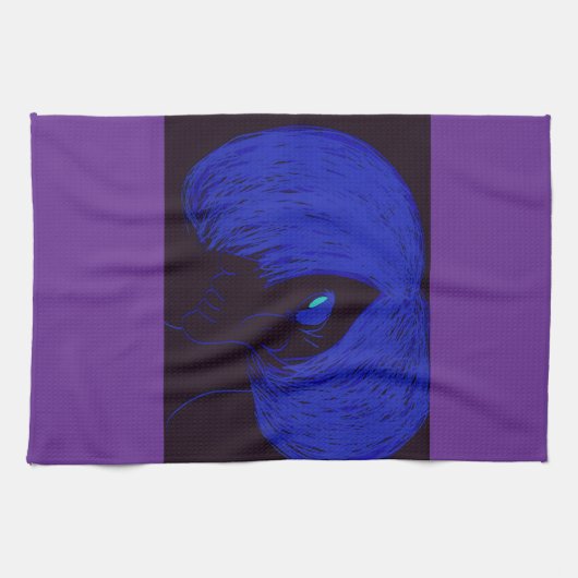 Keukenhanddoek met cartoonpersonagekunst (Horizontaal)