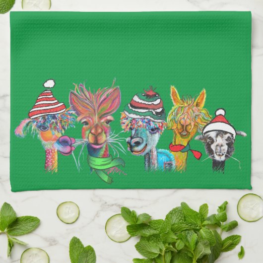 keukenhanddoek met een dikke alpiaca (Gevouwen)