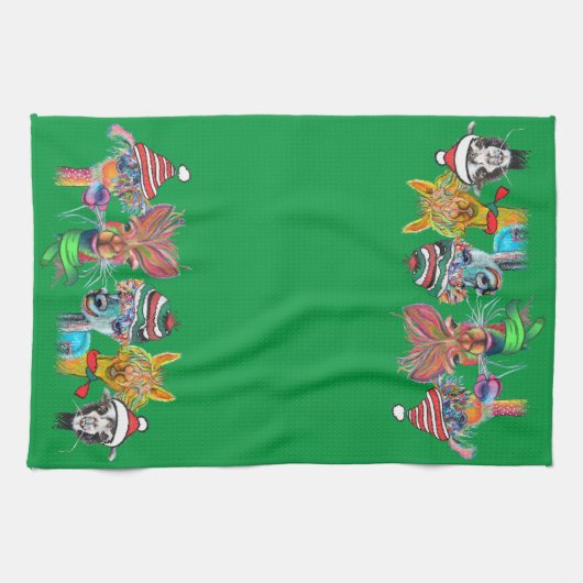 keukenhanddoek met een dikke alpiaca (Horizontaal)