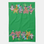 keukenhanddoek met een dikke alpiaca (Verticaal)