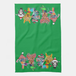 keukenhanddoek met een dikke alpiaca