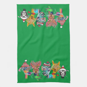 keukenhanddoek met een dikke alpiaca