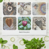 Keukenhanddoek met een dozijn hart (Gevouwen)