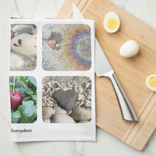 Keukenhanddoek met een dozijn hart (Quarter Fold)