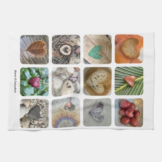 Keukenhanddoek met een dozijn hart (Horizontaal)