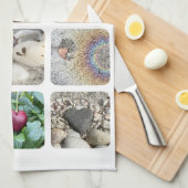 Keukenhanddoek met een dozijn hart - woordloze lie (Quarter Fold)