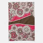 Keukenhanddoek met folkversiering (Verticaal)
