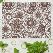 Keukenhanddoek met folkversiering (Gevouwen)