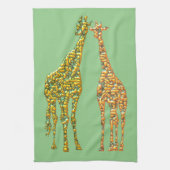 Keukenhanddoek met Giraffe - Uw kleur (Verticaal)