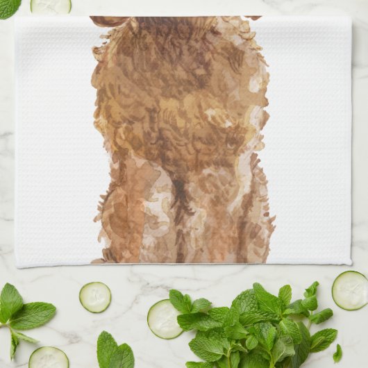 Keukenhanddoek met Golden Honey Cockapoo (Gevouwen)