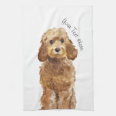 Keukenhanddoek met Golden Honey Cockapoo (Verticaal)