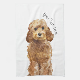 Keukenhanddoek met Golden Honey Cockapoo