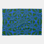 Keukenhanddoek met groen blauw Abstract Ontwerp (Horizontaal)