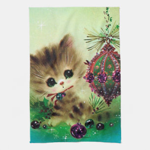 keukenhanddoek met kerstkeuken