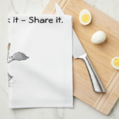 Keukenhanddoek met keukenregels en Tsjetsjenen (Quarter Fold)