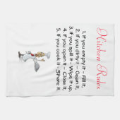 Keukenhanddoek met keukenregels en Tsjetsjenen (Horizontaal)