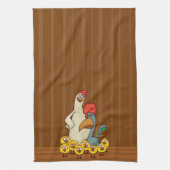 Keukenhanddoek met kippen en kuikens (Verticaal)
