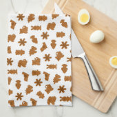 Keukenhanddoek met monochrome print. (Quarter Fold)