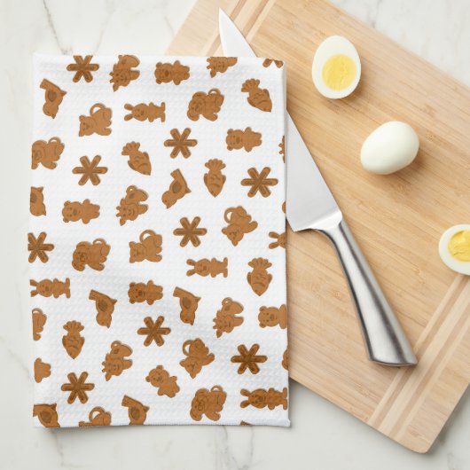 Keukenhanddoek met monochrome print. (Quarter Fold)