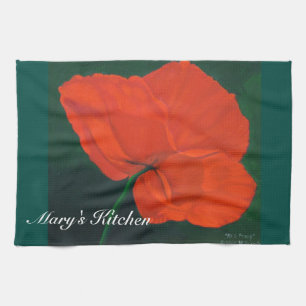 Keukenhanddoek met Red Poppy