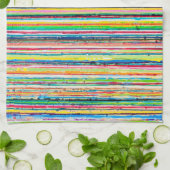 Keukenhanddoek met regenboogrol (Gevouwen)