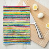 Keukenhanddoek met regenboogrol (Quarter Fold)