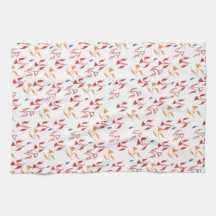  keukenhanddoek met rode bloemen
