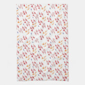  keukenhanddoek met rode bloemen (Verticaal)