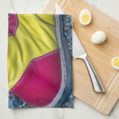 Keukenhanddoek met rode en gele clown (Quarter Fold)