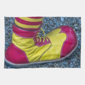 Keukenhanddoek met rode en gele clown (Horizontaal)